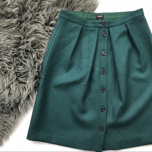 J. Crew Dresses & Skirts - J. Crew | Green Wool Skirt